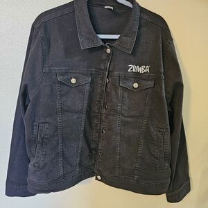 Zumba Black Denim Jacket with Logo